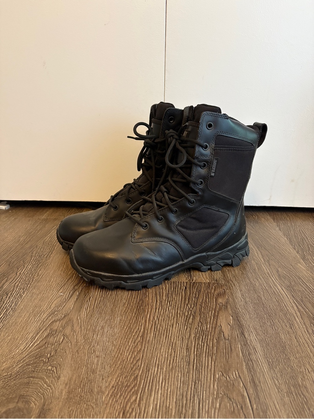 Men's Tactical Black Lace-Up Boots